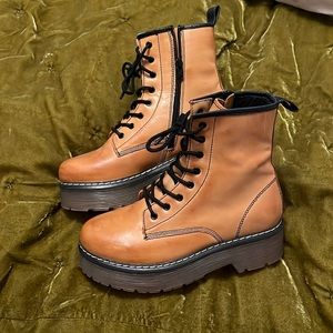Roolee platform lace up combat boots